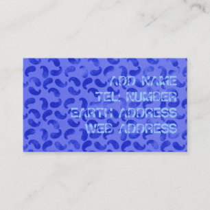 Blobs bleu foncé sur Carte de visite bleu