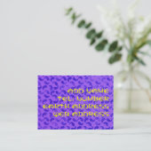Blobs bleu foncé sur Carte de visite violet clair (Debout devant)