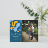 Blobs botaniques Enregistrer la date Carte postale (Debout devant)