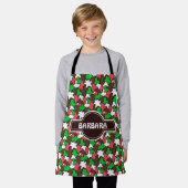 Blobs Groen Bruin Minimale Patroon Schort (Gedragen)