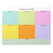 Bloc couleur du Bloc-notes du planificateur hebdom (Devant)