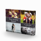 Bloc d'amour de maman : Bloc photo acrylique perso (Droite)