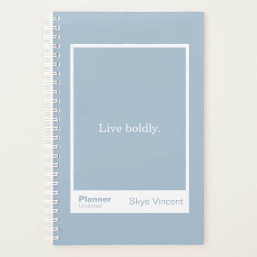 Bloc de citation bleu poussiéreux Petit planificat (Devant)