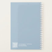 Bloc de citation bleu poussiéreux Petit planificat (Dos)