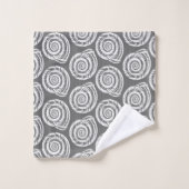 Bloc de coquillages spiraux Impression, gris / gri (Gant de toilette)