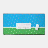 Bloc de couleur bleu azur pointillé moderne vert b (Clavier et souris)