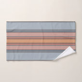 Bloc de couleur bleu rose gris rayures verticales (Serviette à main)