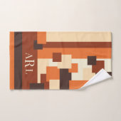 Bloc de couleur d'automne moderne personnalisé (Serviette à main)