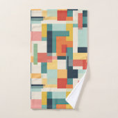 Bloc de couleur géométrique Abstrait moderne du mi (Serviette à main)