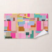Bloc de couleur géométrique Abstrait moderne du mi (Serviette à main)