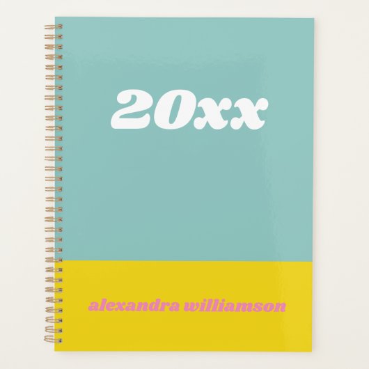 Bloc de couleur géométrique en Turquoise 2025 Pers (Devant)