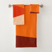 Bloc de couleur géométrique moderne rouge orange c