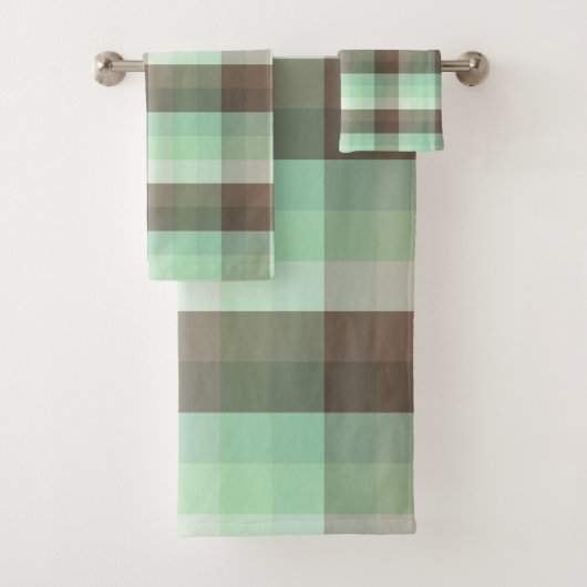 Bloc de couleur menthe chocolat plaid rayures (En situation)