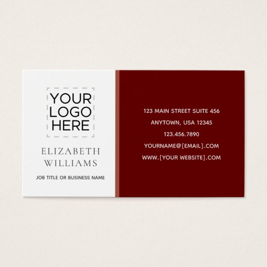 Bloc de couleur moderne Cartes de visite de la mar (Devant)