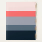 Bloc de couleur moderne rose gris monogramme perso (Dos)