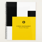 Bloc de couleur moderne simple jaune blanc et noir (Devant)