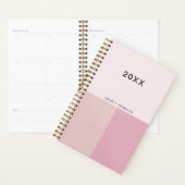 Bloc de couleur Monogramme Rose Pâle Pastel (Devant avec enveloppe)