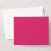 Bloc de couleur rose chaud | Modèle de mariage aud (Verso)