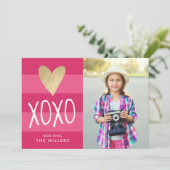 Bloc de couleurs XOXO Carte photo de la Saint-Vale (Debout devant)