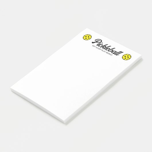 Bloc de notes Pickleball Post-it® avec logo (Incliné)