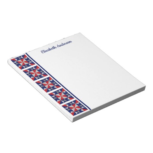 Bloc de patchwork Americana pour carnet de notes (Incliné)
