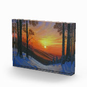 Bloc de photo - "Coucher de soleil sur une forêt e (Droite)