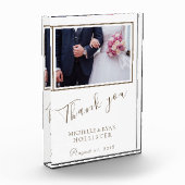 Bloc de photo de mariage élégant Merci (Gauche)