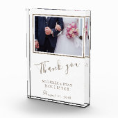 Bloc de photo de mariage élégant Merci (Droite)