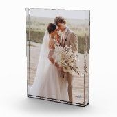 Bloc de photo de mariage moderne bleu cœur (Droite)