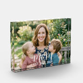 Bloc de photo de script moderne établi par maman p (Gauche)