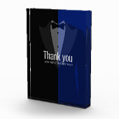 Bloc de photo de soirée de bachelor en smoking ble (Droite)