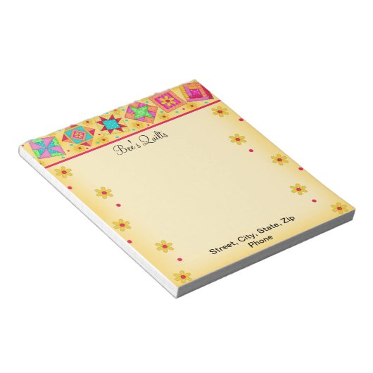 Bloc de surface Bloc-notes jaune (Incliné)