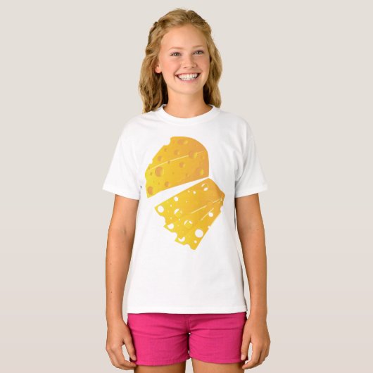 Bloc De T-shirt Filles Fromage (Devant entier)