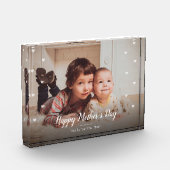 Bloc fait sur commande heureux de photo du jour de (Gauche)