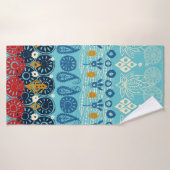 bloc lotus bleu (Serviette de bain)