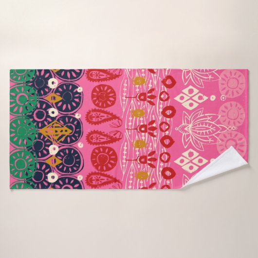 bloc lotus rose (Serviette de bain)