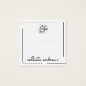 Bloc noir blanc du script Logo Hair Clips Display (Devant)