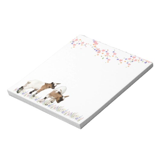 BLOC-NOTE 花とかわいい子ヤギのメモ♡ (Tourné)