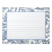 Bloc-note 飾り罫線用紙＜青＞13行[bl17] (Devant)
