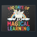 Bloc-note 100 Jours De Magical Learning School Unicorn Girls<br><div class="desc">100e jour de l'école Unicorn Girls 100 jours de l'école T-shirt</div>