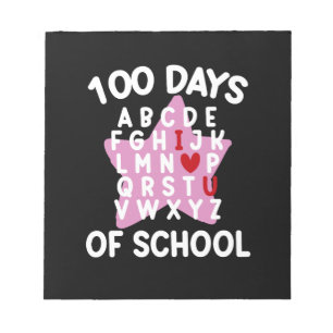 Bloc-note 100 jours d'école Alphabet 100ème jour Enseignant