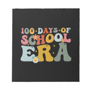 Bloc-note 100 jours d'école ère groovy enseignant enfants