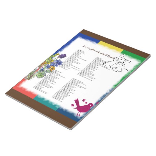 Bloc-note 100 mots les plus courants en espagnol (Incliné)