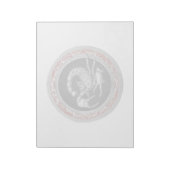 Bloc-note [100] Scorpion d'argent sacré sur noir (Tourné)