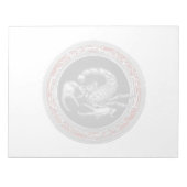 Bloc-note [100] Scorpion d'argent sacré sur noir (Devant)