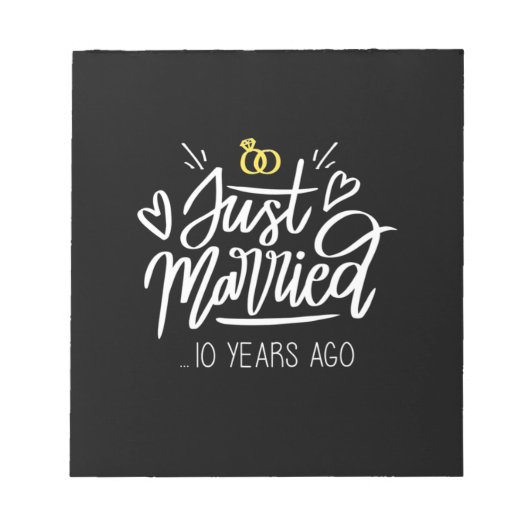 Bloc-note 10e anniversaire du Mariage (Devant)