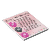 Bloc-note 18e anniversaire - Soeur en droit poème (Incliné)