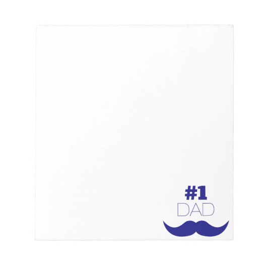 Bloc-note #1 Dad Blue Mustache - Number One (Devant)