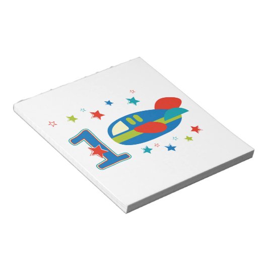 Bloc-note 1er avion d'anniversaire (Incliné)