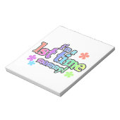 Bloc-note 1ère fois Mommy Rainbow Text Cadeaux (Tourné)